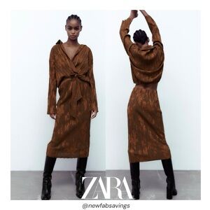 ✨Zara Jacquard Midi Skirt - NEW✨
